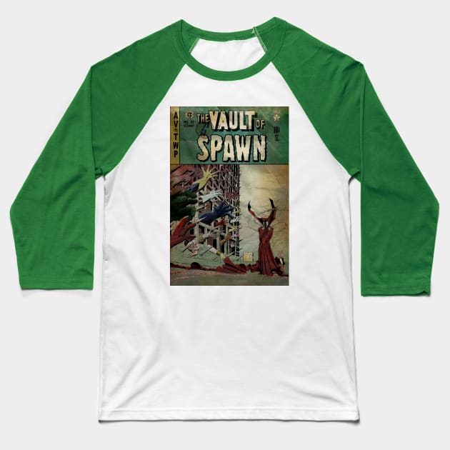 Dave Sim's The Vault of Spawn (distressed) Baseball T-Shirt by Matt Dow's AMOC TeePublic Shop